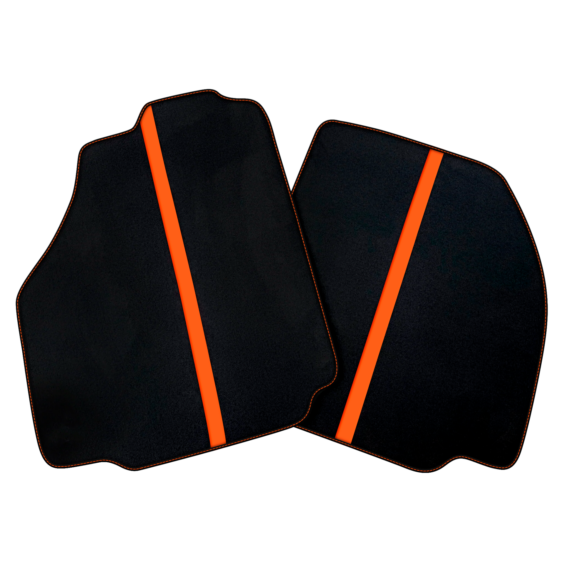 Black Car Floor Mats with Leather Line for Ferrari 458 GT2 (2012-2015)