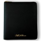 Black Leather AutoWin Document Holder with Golden Logo - AutoWin