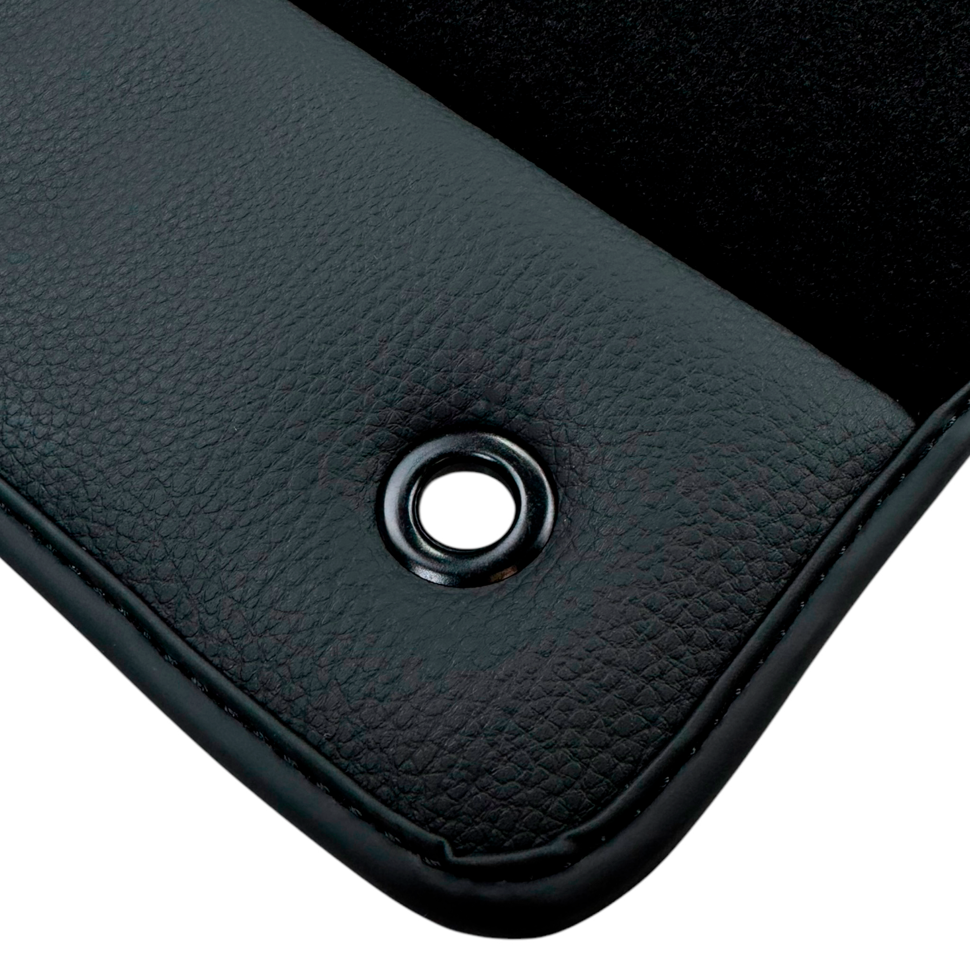 Black Floor Mats for Chevrolet Nubira J200 (2003-2008) with Leather | AutoWin