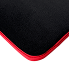 Customizable Black Floor Mats for Range Rover Sport (2013-2022) with Carbon Fiber | Red Trim