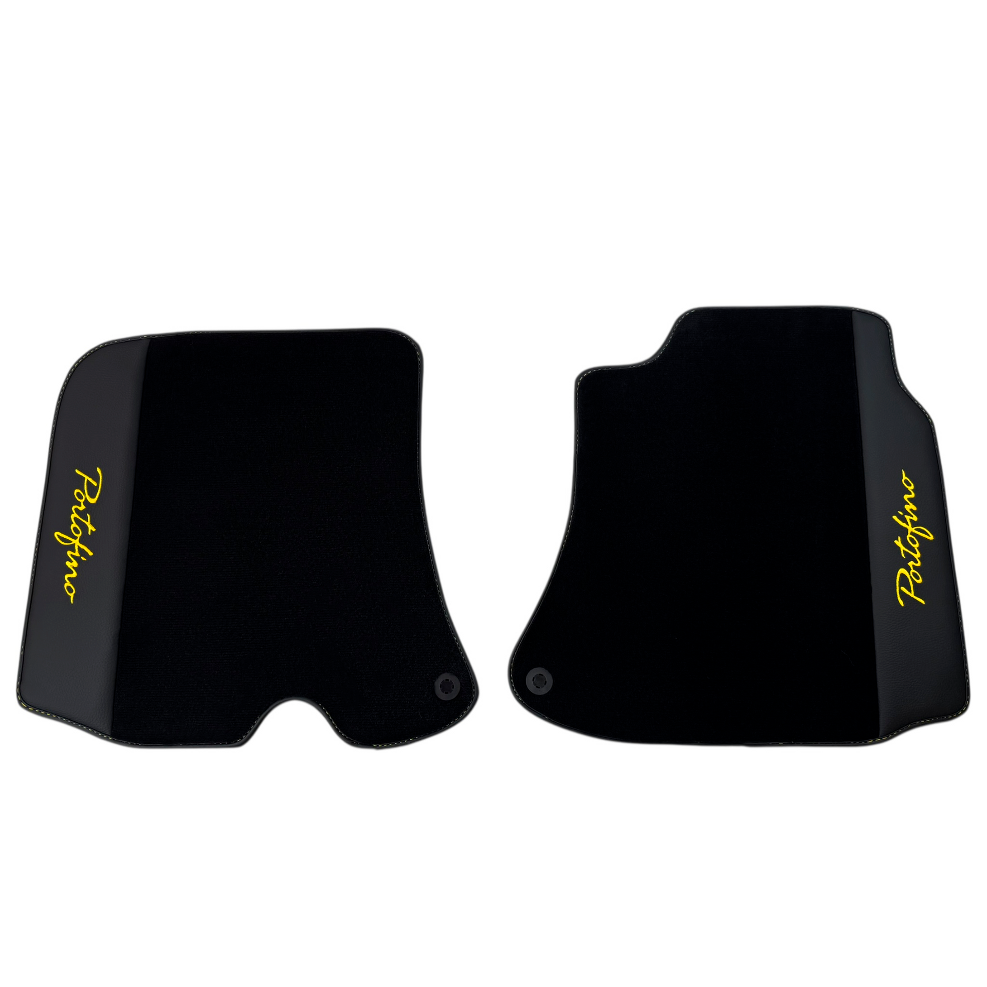 Black Floor Mats for Ferrari Portofino (2018-2023) with Leather