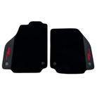 Black Floor Mats for Ferrari 488 Spider (2016-2022) with Alcantara | Red Sewing