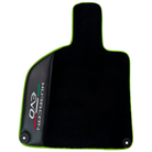 Black Floor Mats for Lamborghini Huracan EVO (2019-2024) with Carbon Fiber Borders