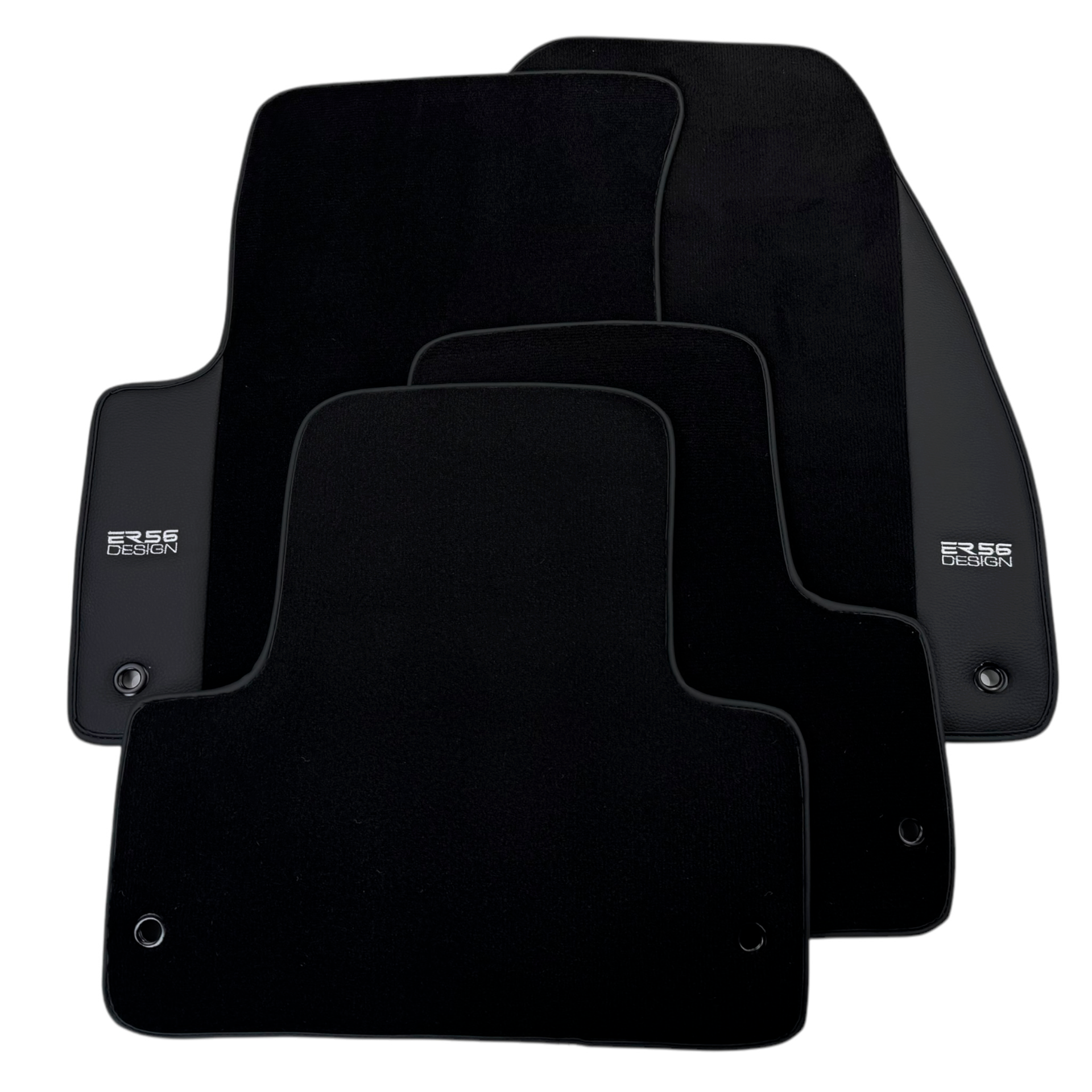 ER56 Design Black Floor Mats for Chevrolet TrailBlazer RG (2011-2024) with Leather