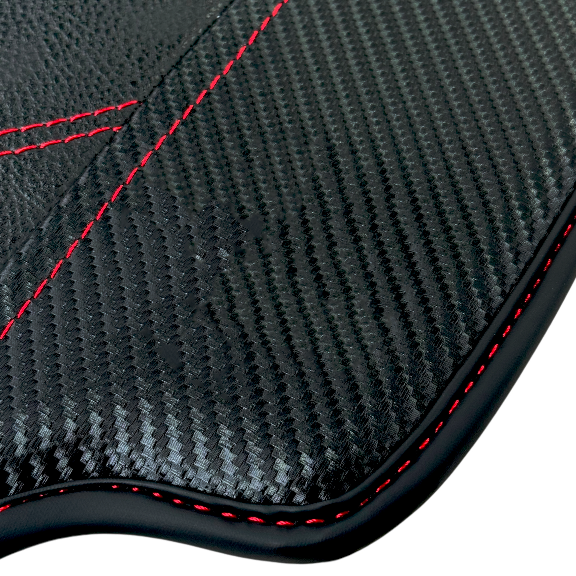 Leather Floor Mats For Ferrari 488 Pista Spider (2019-2021) With Carbon Fiber | Italian Edition
