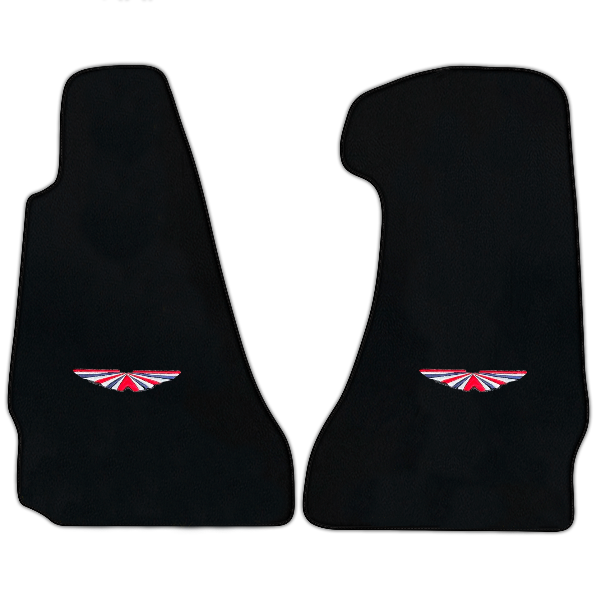 Customizable Leather Floor Mats with Interlaced Hex Pattern for Aston Martin V12 Vanquish (2012-2018) 2-door Coupe