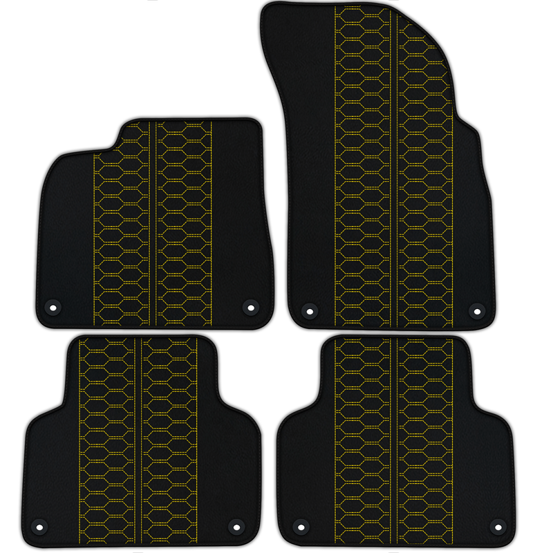 Customizable Leather Floor Mats with AD1 Pattern for Audi Q3 F3 (2018-2024)