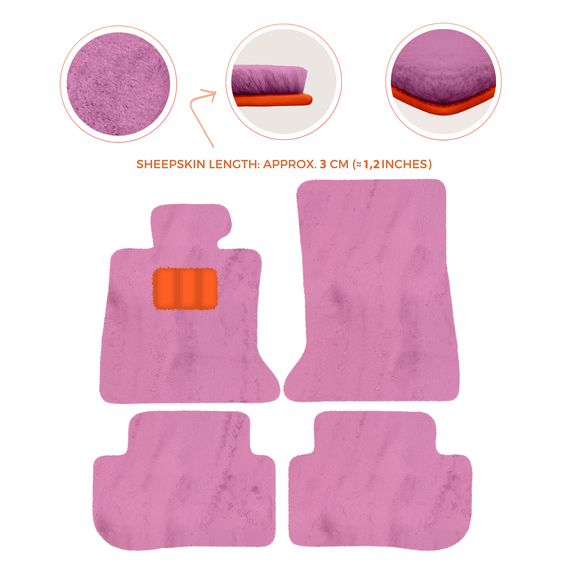 Premium Sheepskin Floor Mats for Rolls-Royce Ghost Series I RR2