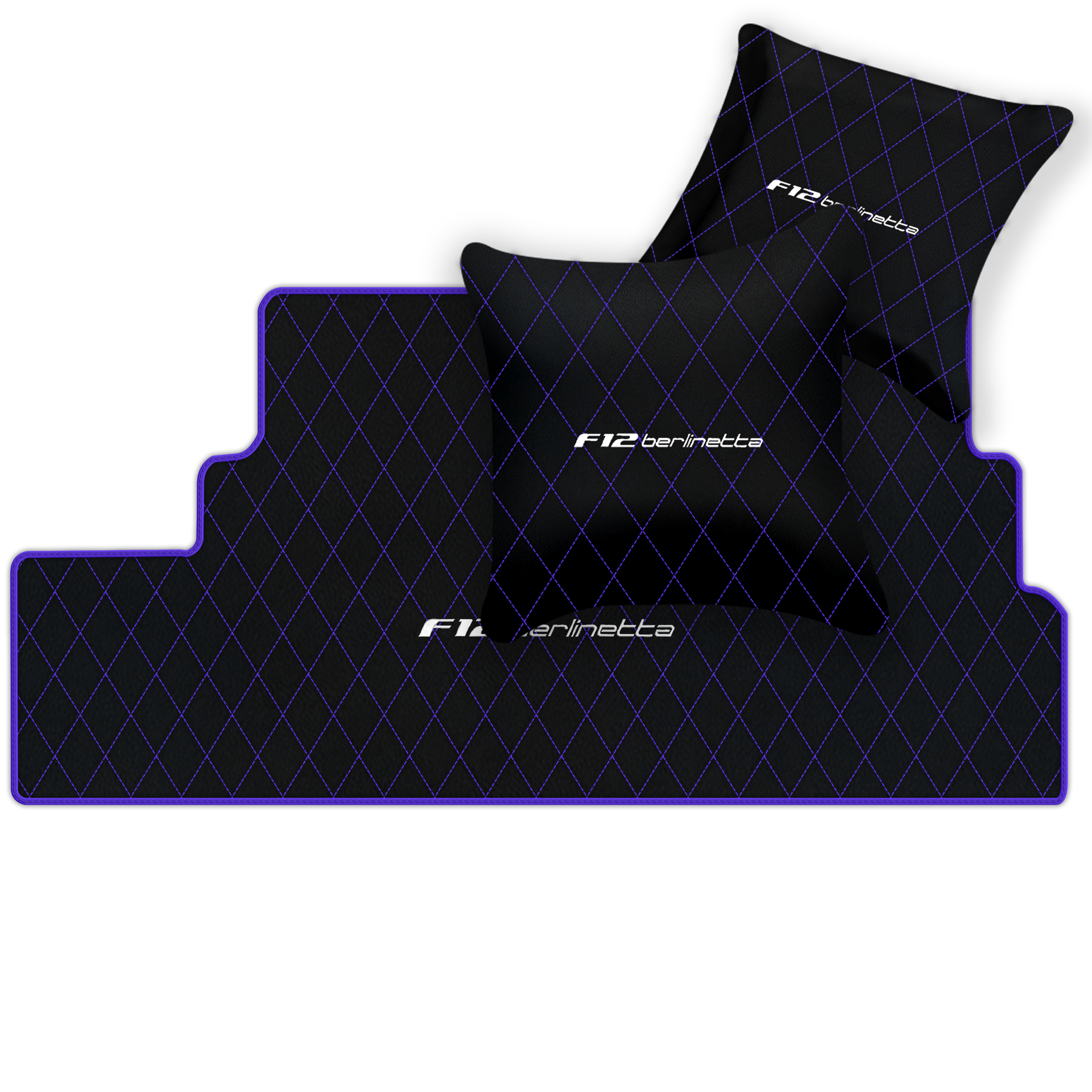 Premium Black Leather Floor Mats for Ferrari California | Full Set