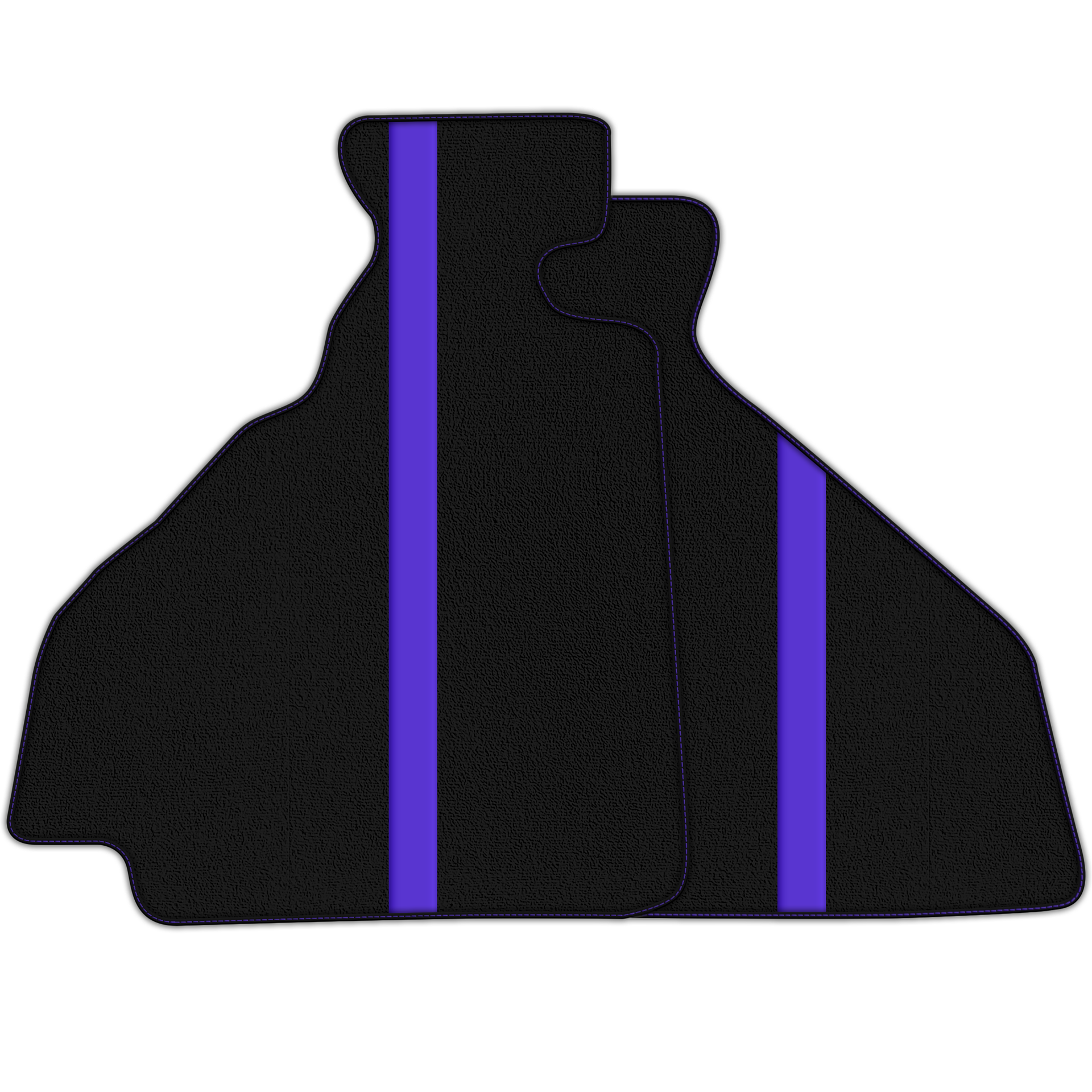 Premium Black Floor Mats for Ferrari 512 TR (1992-1994) | Leather Trim