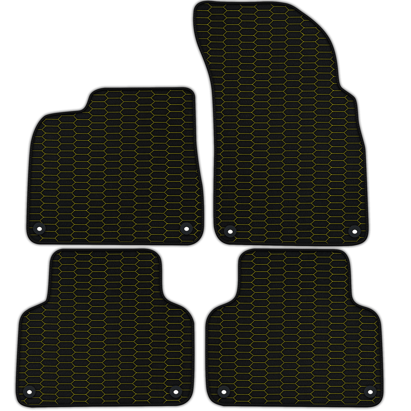 Customizable Leather Floor Mats with Raptor Hex Pattern for Audi Q7 4M (2019-2023)