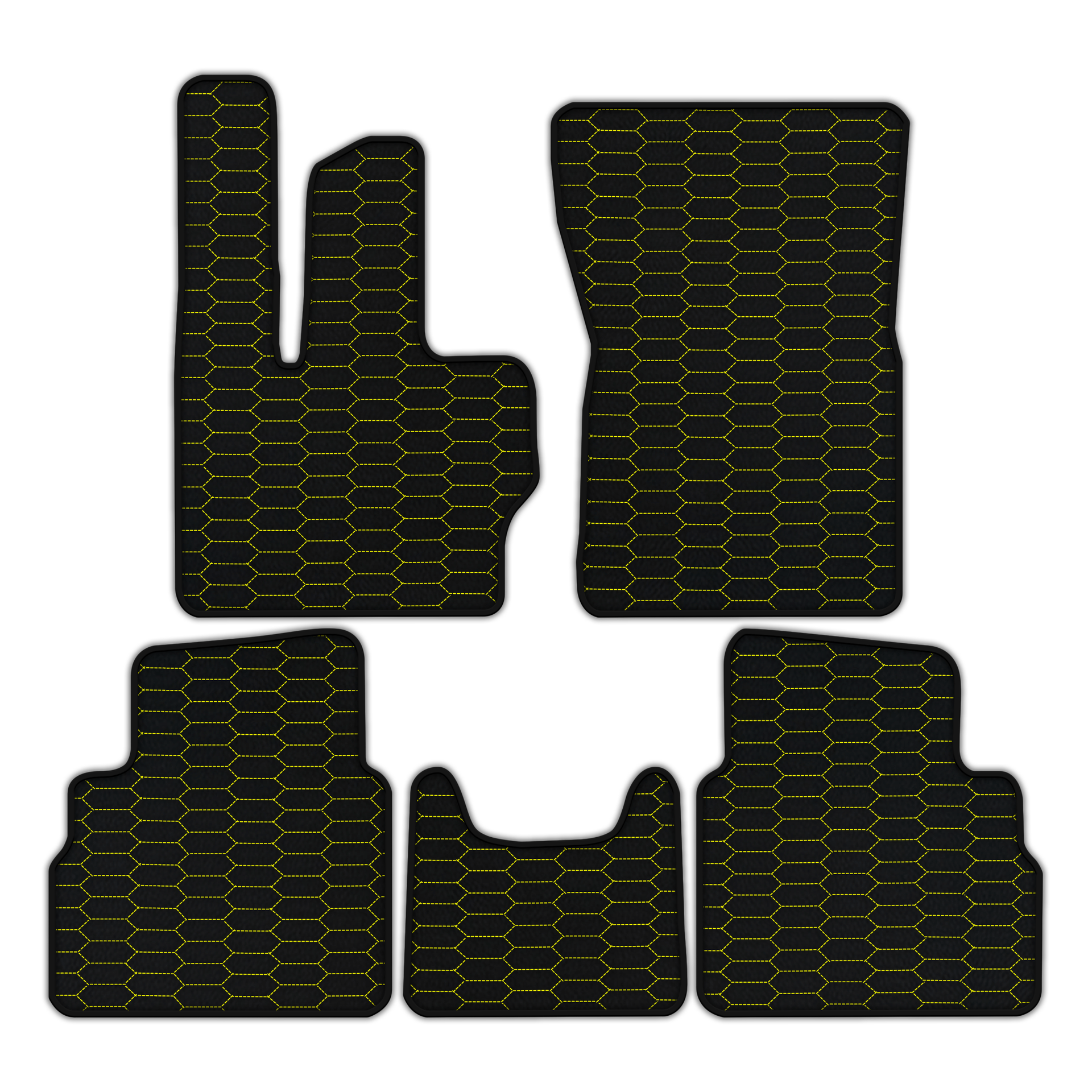 Customizable Leather Floor Mats with Raptor Hex Pattern for Mercedes Benz G-Class W463 (2018-2023)