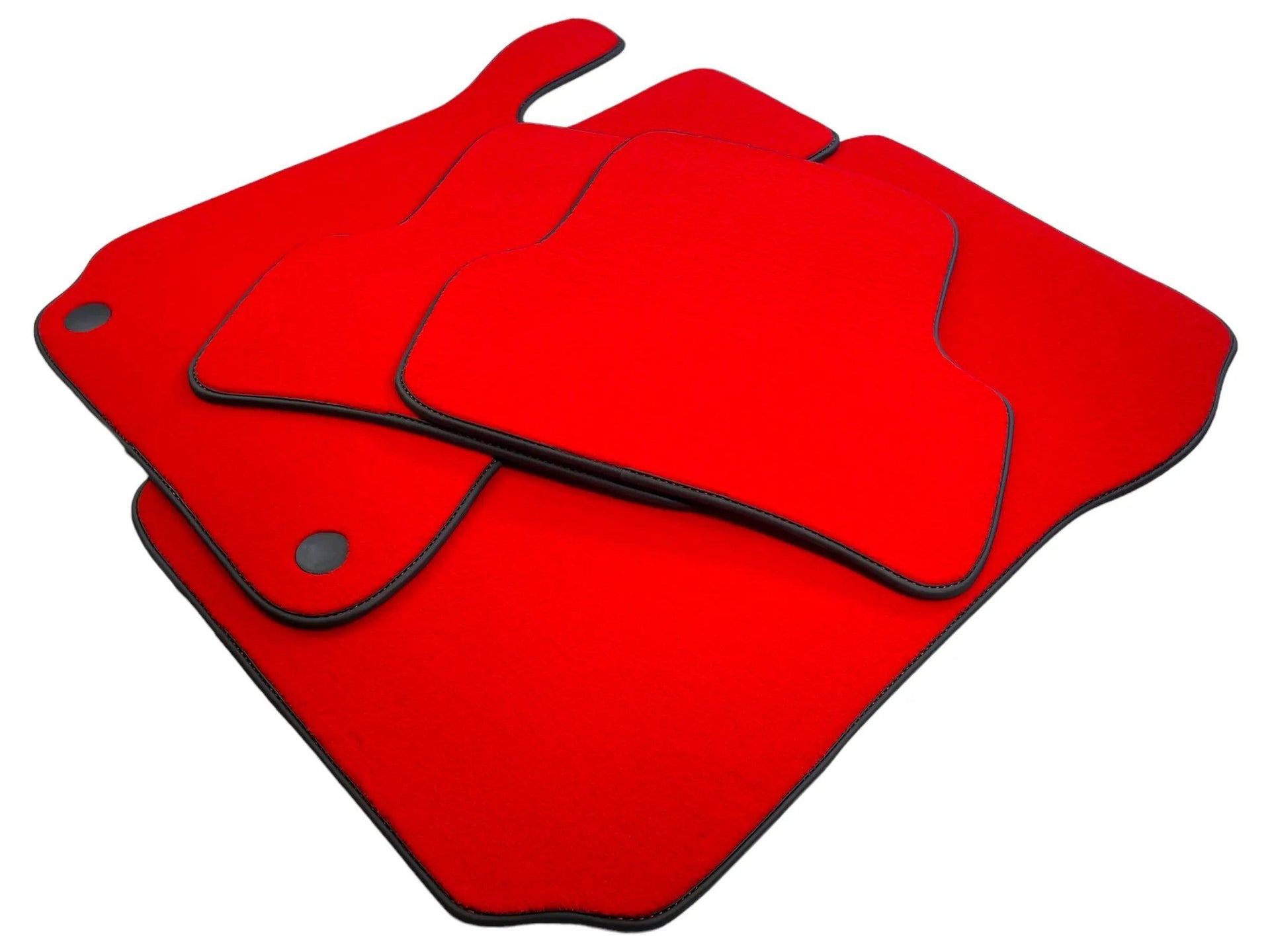 Red Floor Mats For Mercedes-Benz SL R231 2012–2020 Black Trim - AutoWin