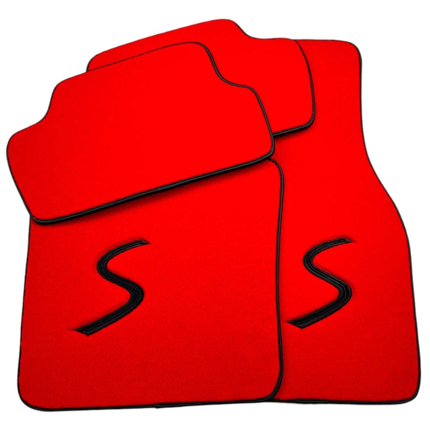 Red Floor Mats for Mini Cabrio R52 Convertible (2004-2009) - AutoWin