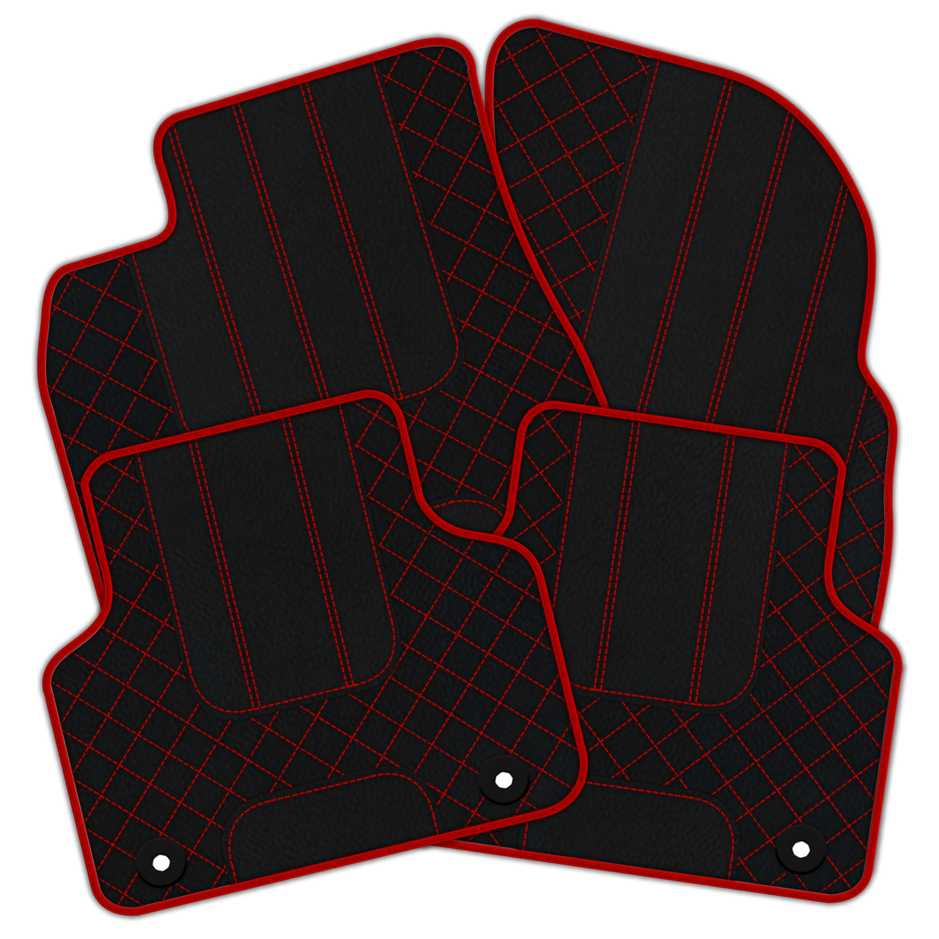 Luxury Black Leather Floor Mats for Bentley Flying Spur (2013-2019)