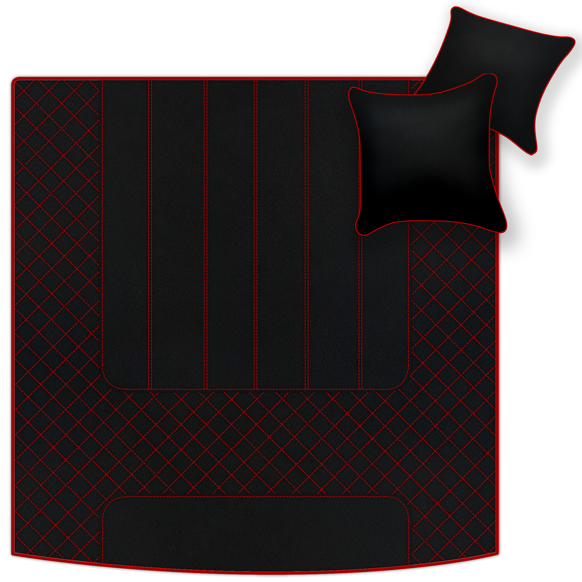 Luxury Black Leather Floor Mats for Bentley Flying Spur (2013-2019)