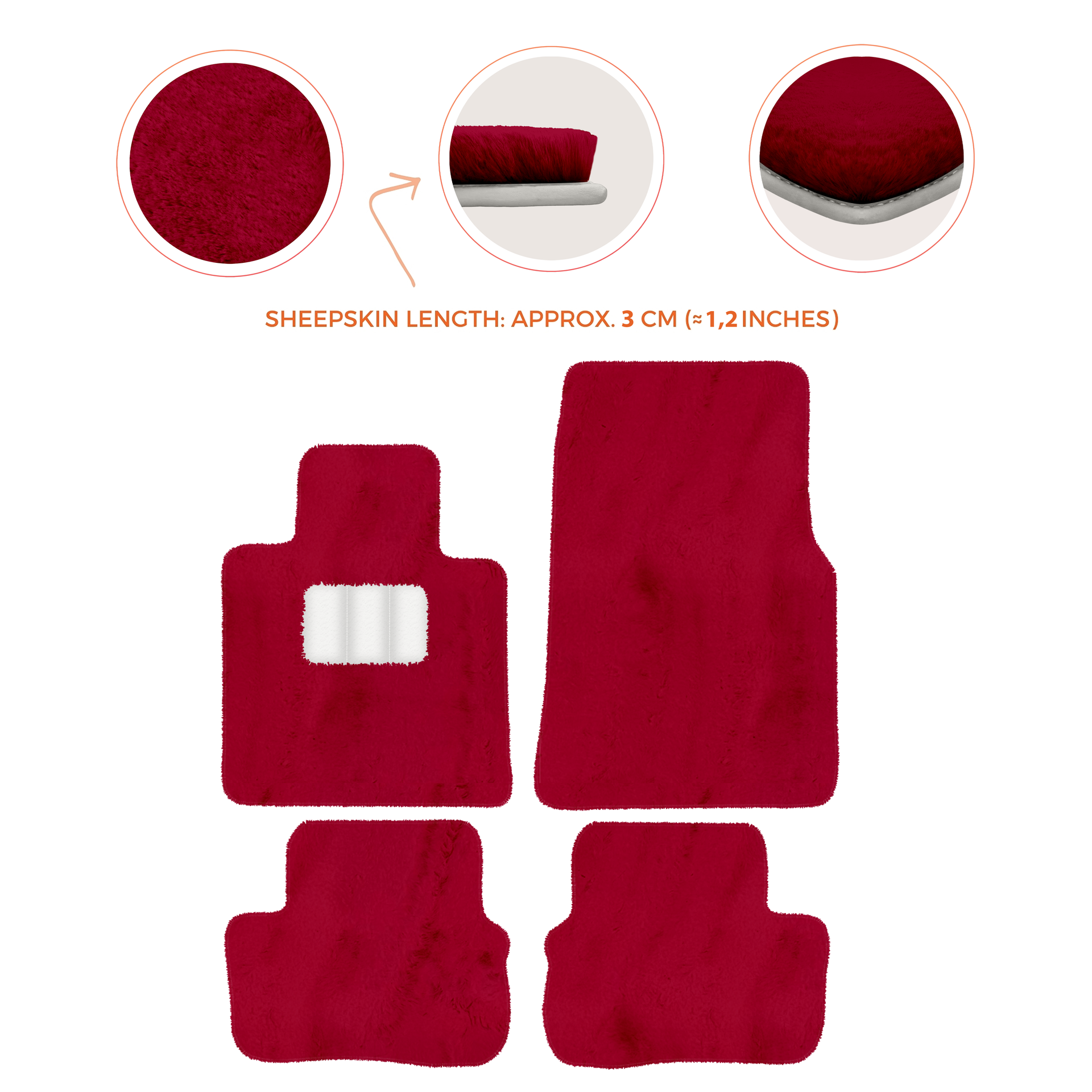 Premium Sheepskin Floor Mats for Rolls-Royce Cullinan (2018-2025)