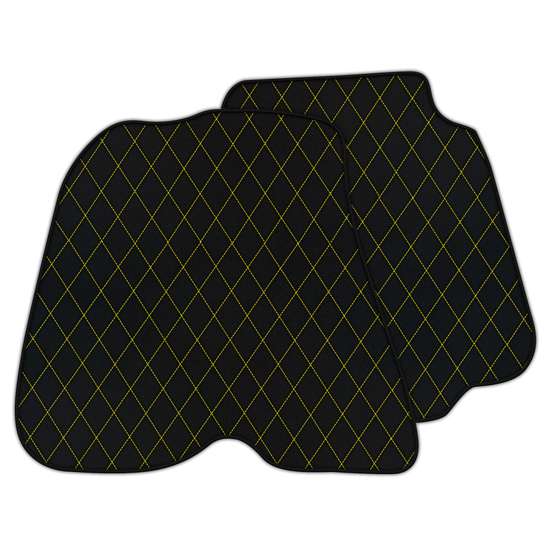 Customizable Leather Floor Mats with Single Diamond Pattern for Ferrari F12 Berlinetta (2012-2022)