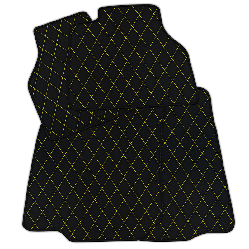 Customizable Leather Floor Mats with Single Diamond Pattern for Bentley Mulsanne (2010-2020)