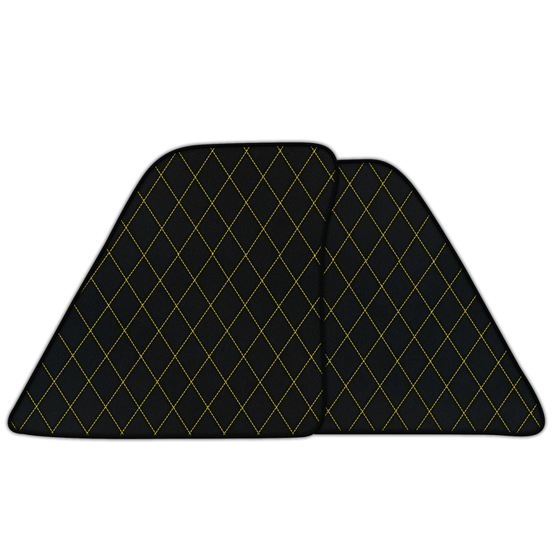Customizable Leather Floor Mats with Single Diamond Pattern for Ferrari SF90 Stradale (2019-2024)