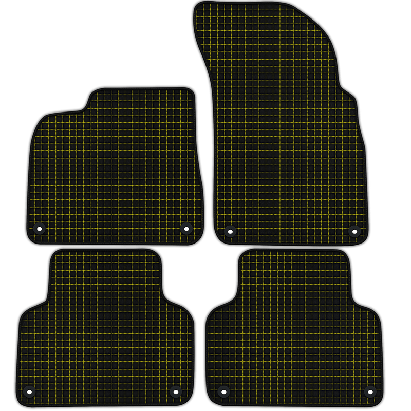 Customizable Leather Floor Mats with Square Pattern for Audi Q8 (2018-2023)