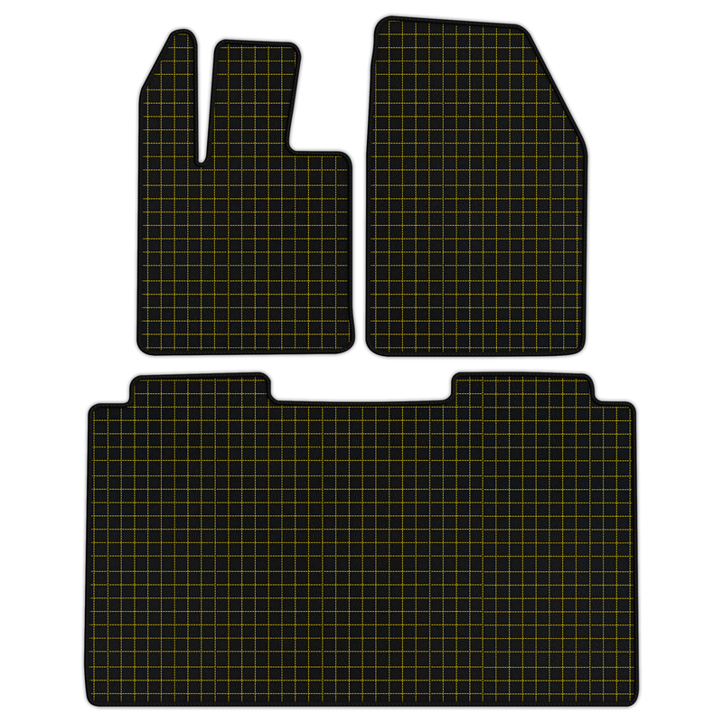 Customizable Leather Floor Mats with Square Pattern for Tesla CyberTruck