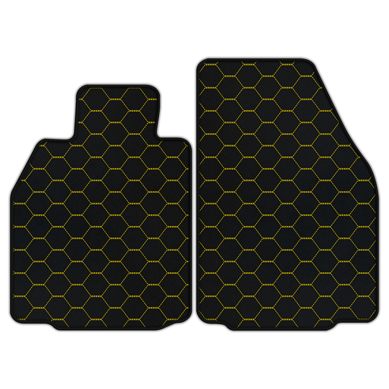 Customizable Leather Floor Mats with Symmetrical Hex Pattern for Porsche 911 GT3 RS (997) 2006–2011