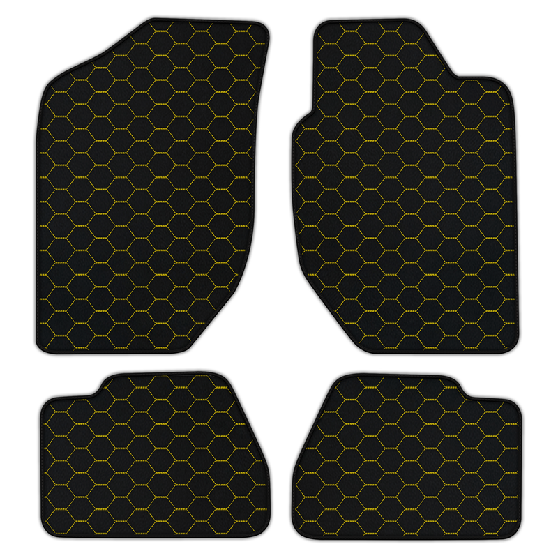 Customizable Leather Floor Mats with Square Pattern for Land Rover Freelander (1997-2003) Automatic/Manual