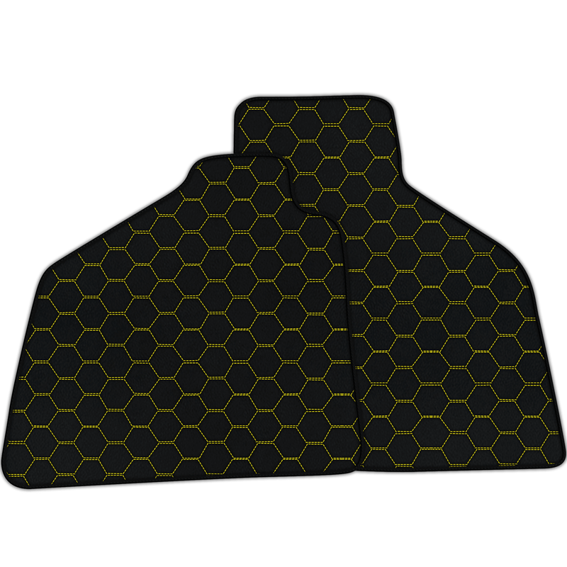 Customizable Leather Floor Mats with Symmetrical Hex Pattern for Lamborghini Diablo (1990-2001)