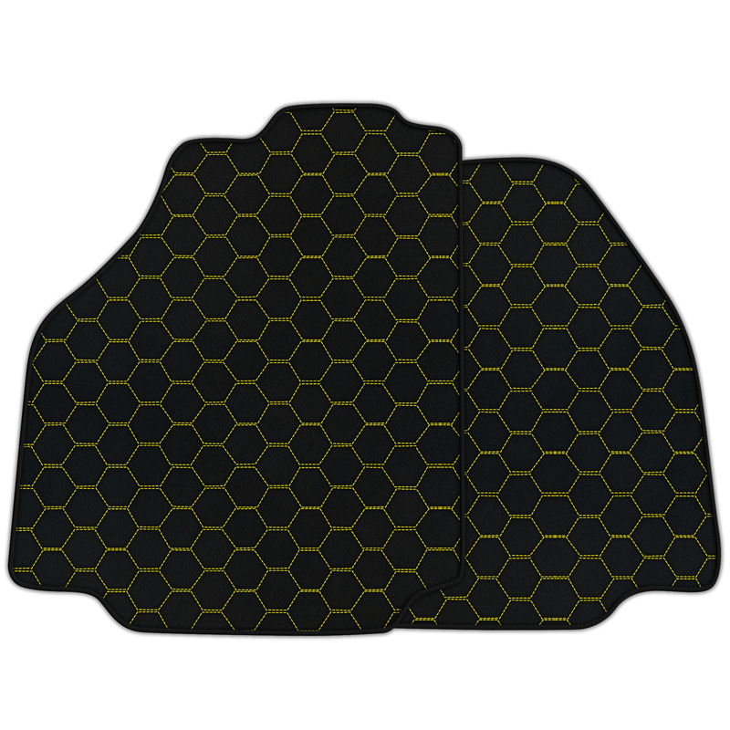 Customizable Leather Floor Mats with Symmetrical Hex Pattern for Ferrari F8 Tributo (2019-2023)