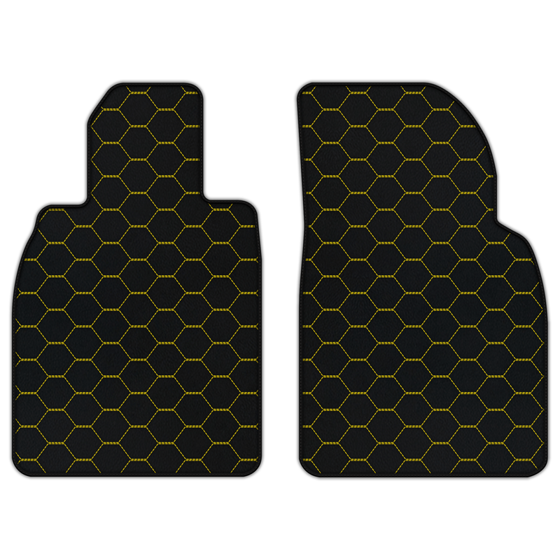 Customizable Leather Floor Mats with Symmetrical Hex Pattern for Porsche 911 GT3 (991) 2013–2019