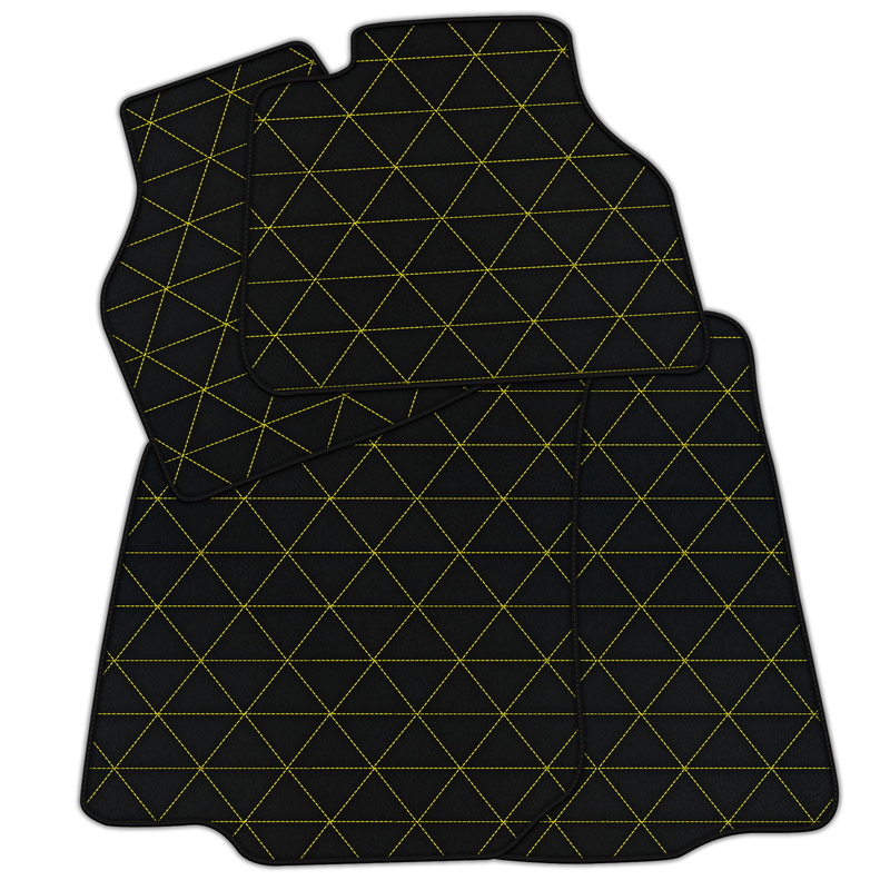 Customizable Leather Floor Mats with Triangle Pattern for Bentley Mulsanne (2010-2020)