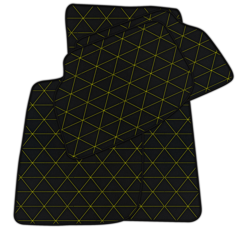 Customizable Leather Floor Mats with Triangle Pattern for Bentley Continental GT (2018–2023)
