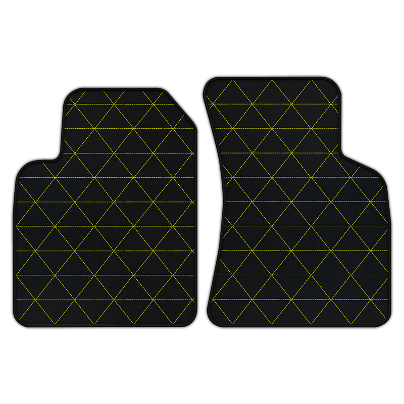 Customizable Leather Floor Mats with Triangle Pattern for Audi TT MK1 Coupe (1998-2006)