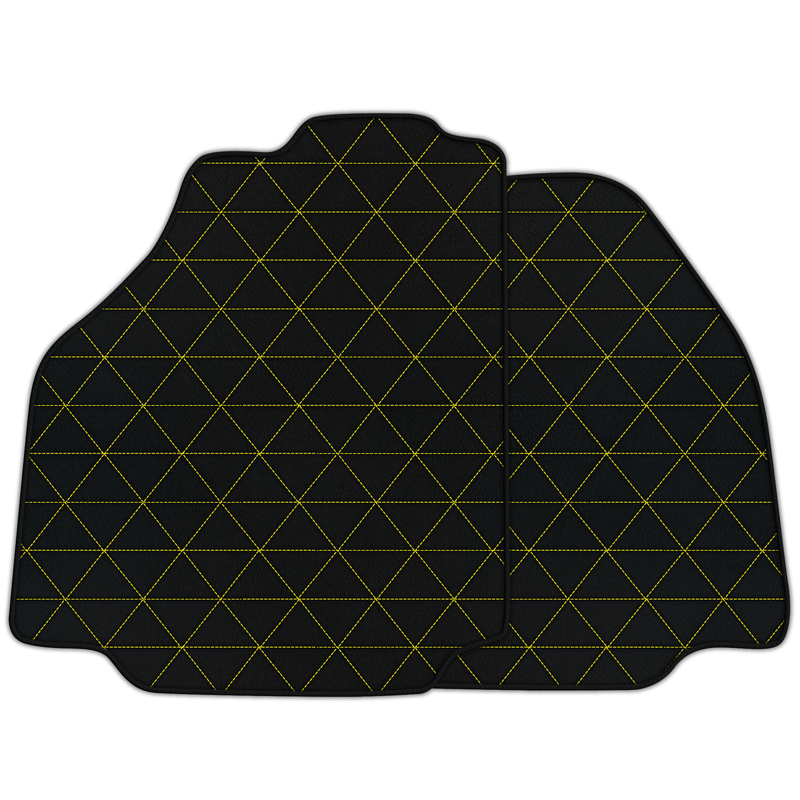 Customizable Leather Floor Mats with Triangle's Pattern for Ferrari 488 Pista Spider (2019-2021)