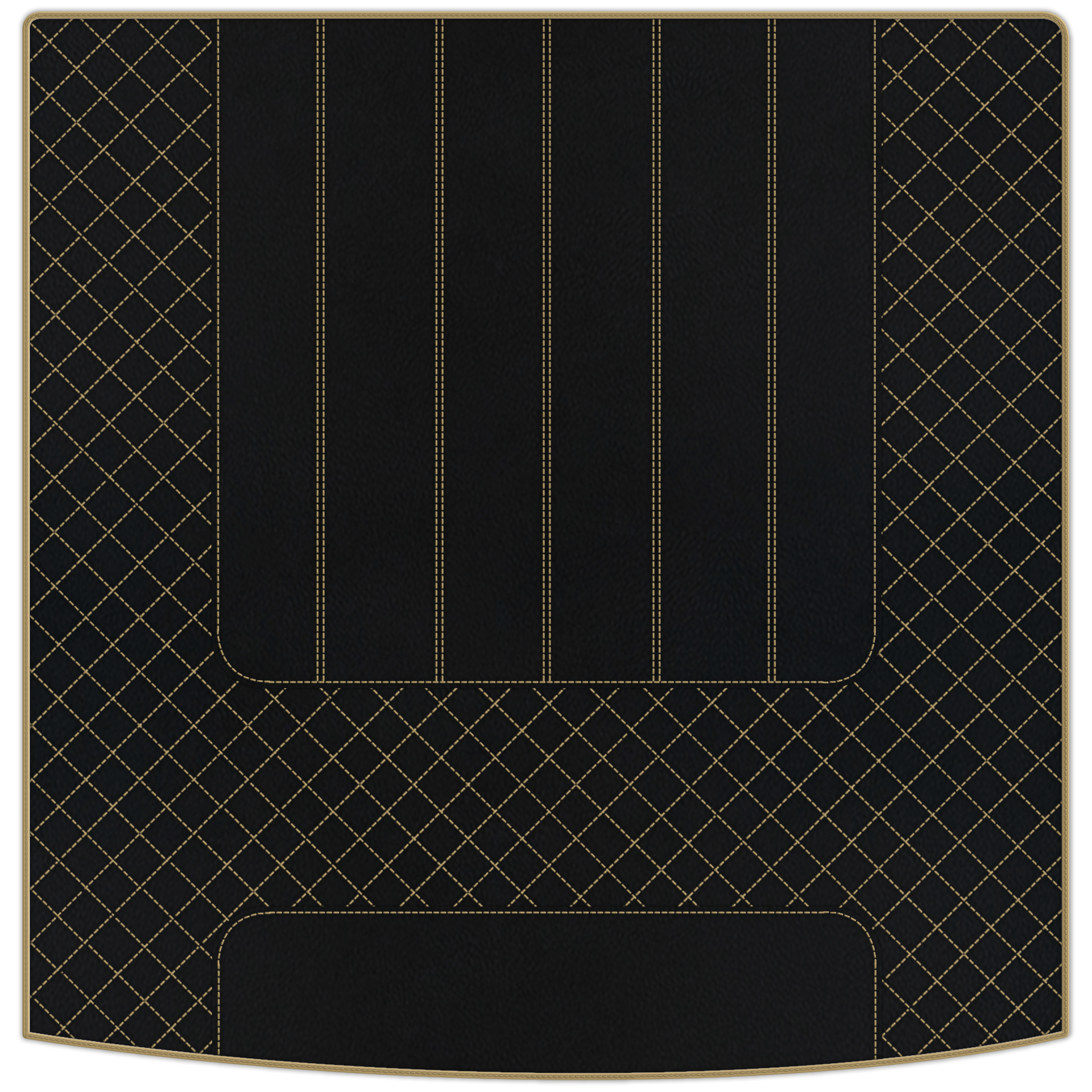 Luxury Black Leather Floor Mats for Bentley Flying Spur (2013-2019)