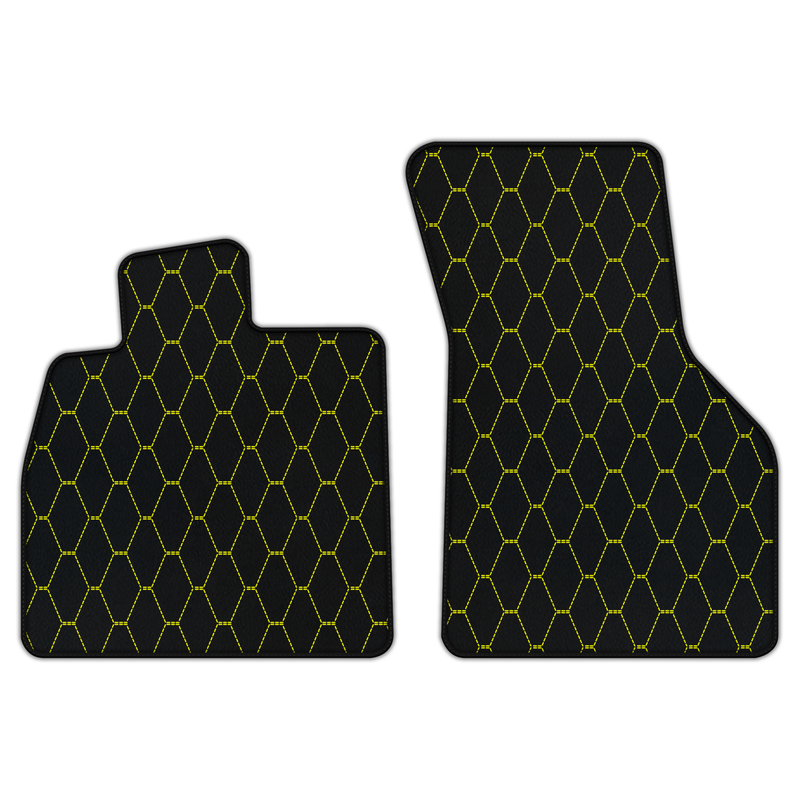 Customizable Leather Floor Mats with Vertical Hex Pattern for Audi TT MK3 Coupe (2014-2019)