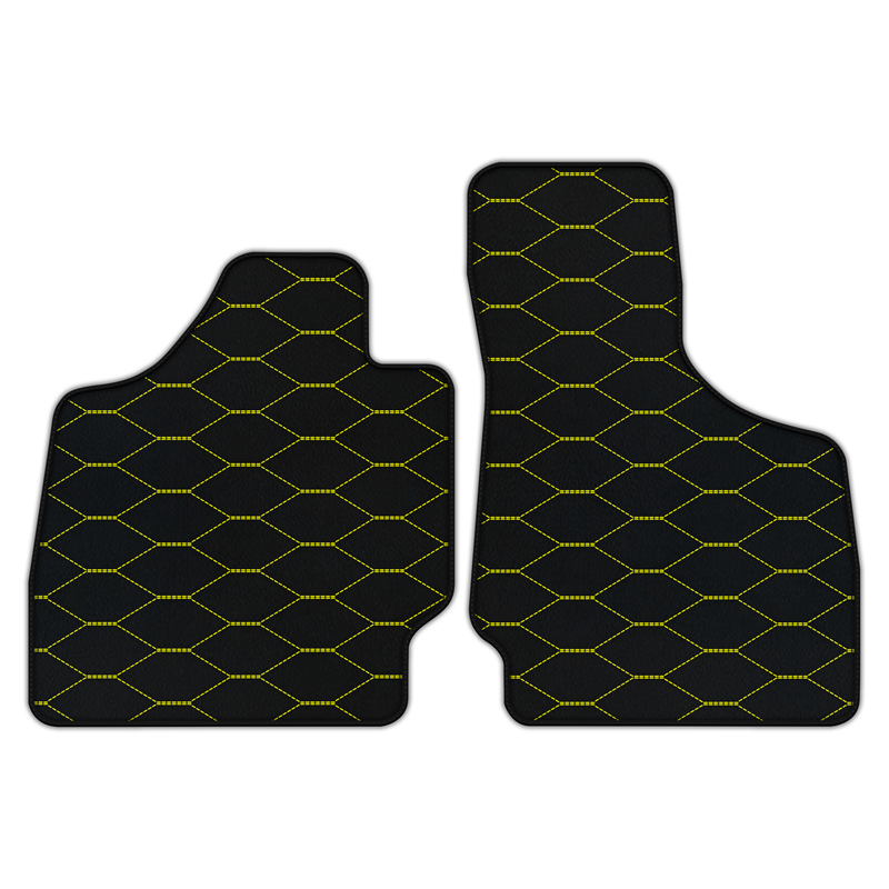 Customizable Leather Floor Mats with Viper Hex Pattern for Audi TT MK2 Coupe (2006-2014)