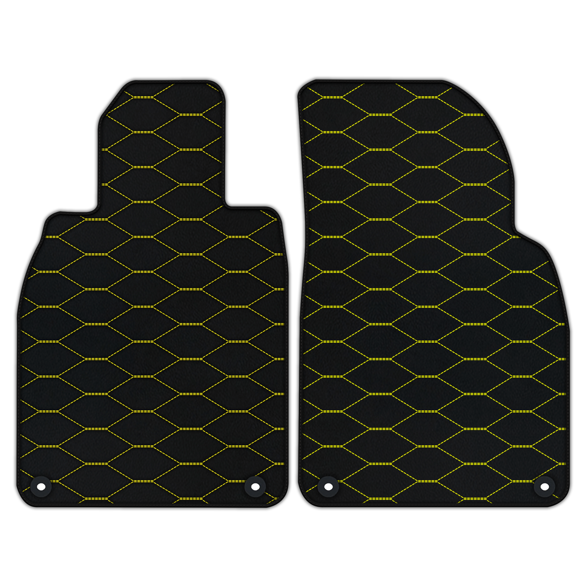 Customizable Leather Floor Mats with Viper Hex Pattern for Porsche Cayman 987 (2009-2012)