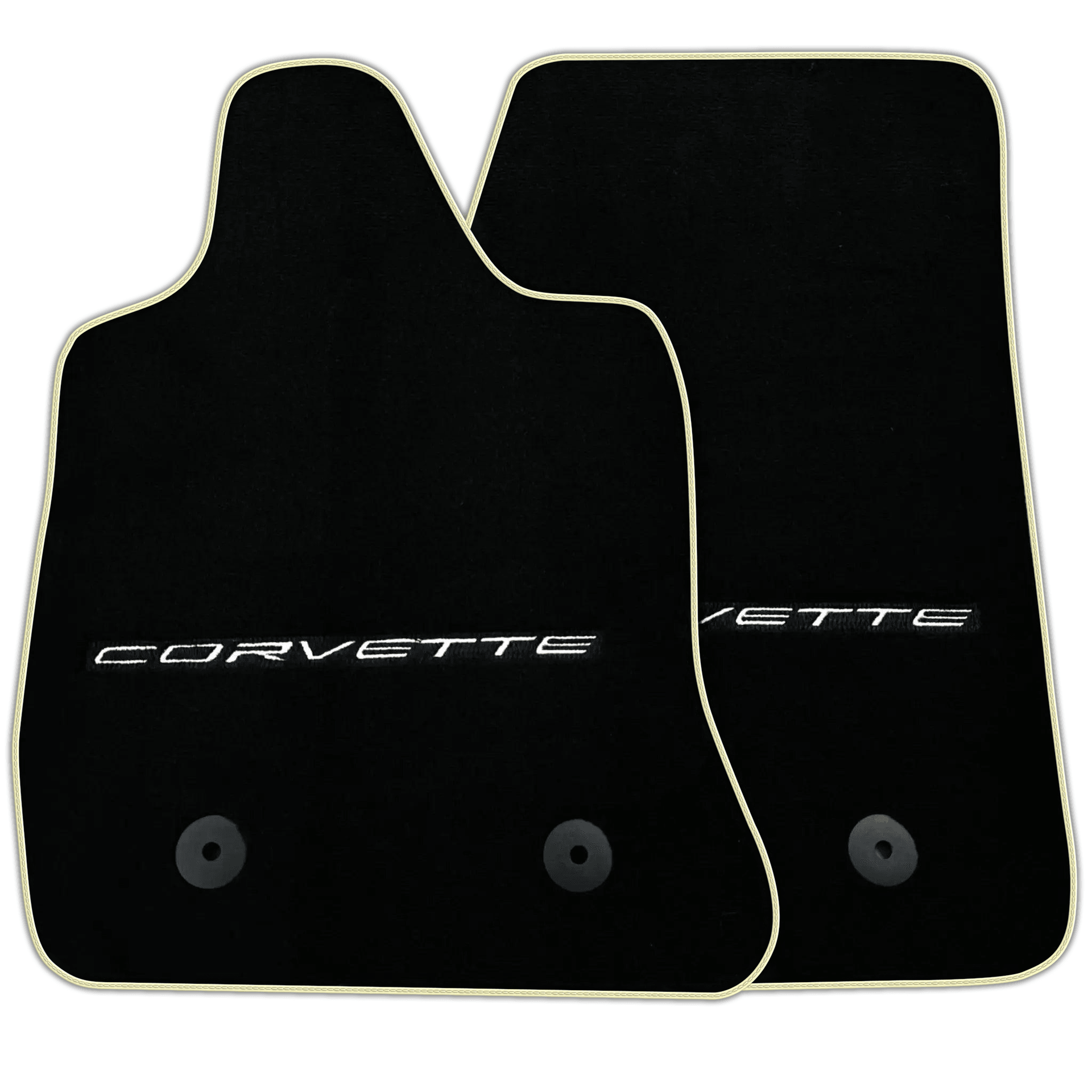 Black Floor Mats for Chevrolet Corvette C7 (2014-2019) | Various Trim Colors