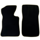Custom Black Floor Mats for Chevrolet Corvette C2 (1963-1967) Black Trim