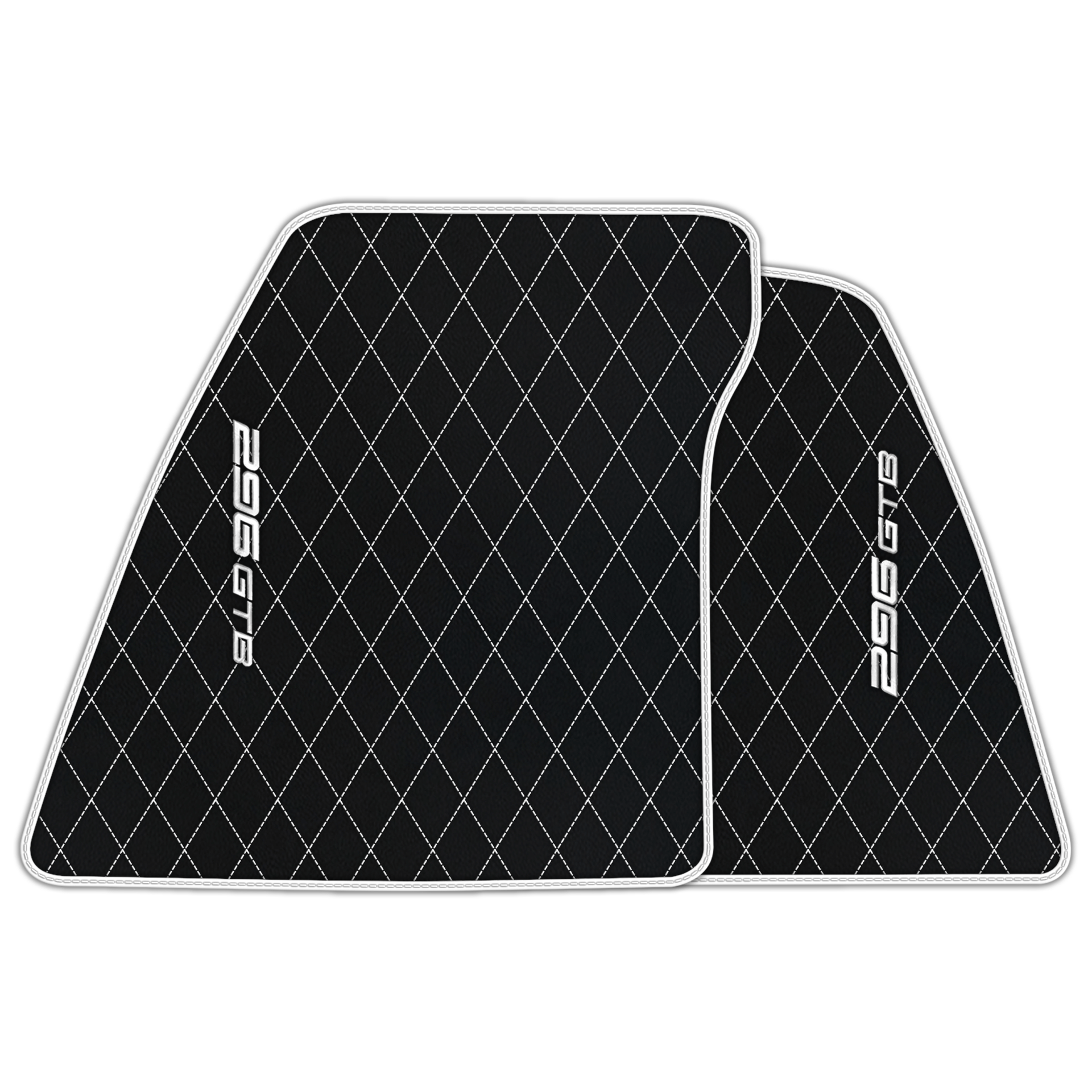 Premium Custom Black Leather Floor Mats for Ferrari FF (2011-2016)