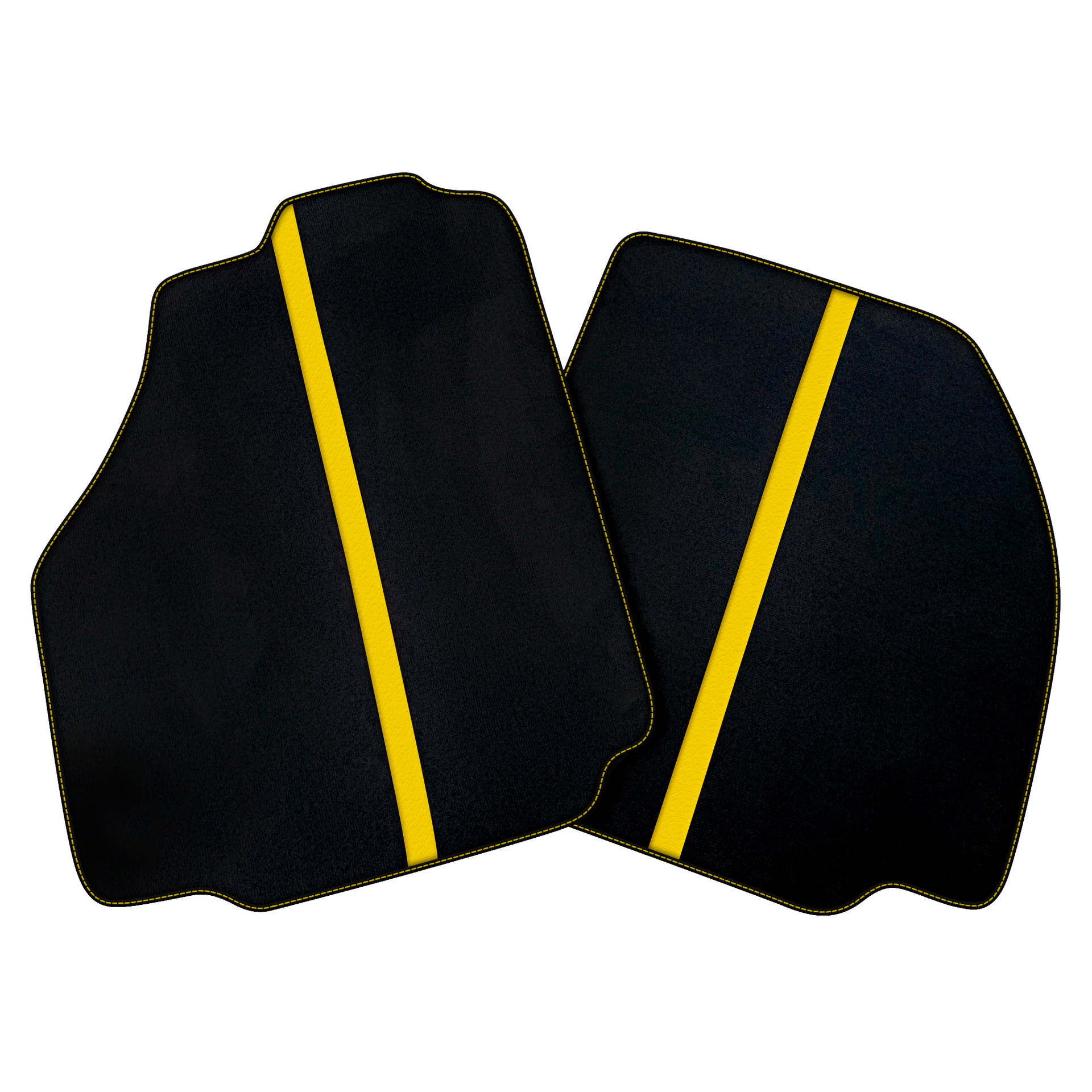 Black Car Floor Mats with Leather Line for Ferrari F8 Spider (2019-2023) - Various Colors