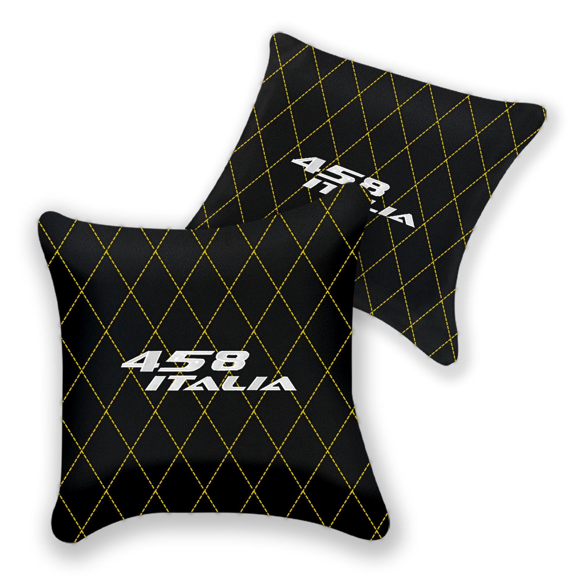 Customizable Black Leather Pillows for Ferrari 458 Spider (2012-2015)