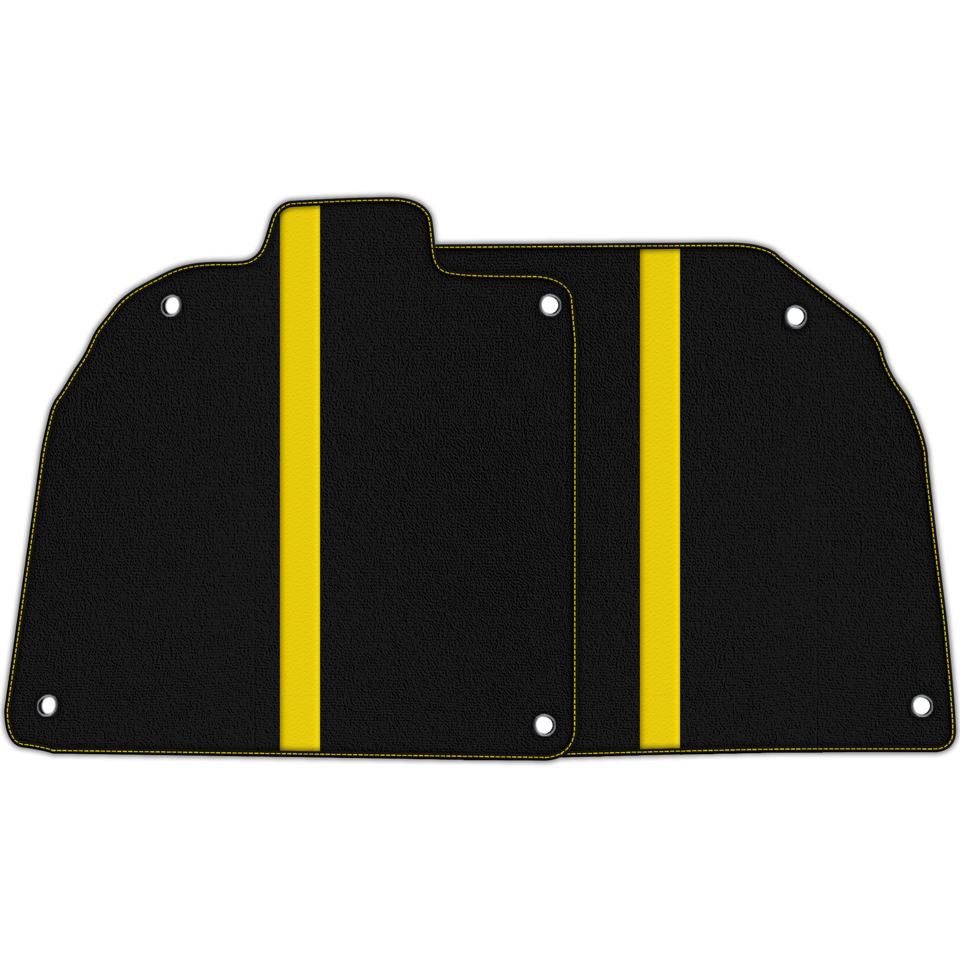 Custom Black Floor Mats with Leather for Lamborghini Sian