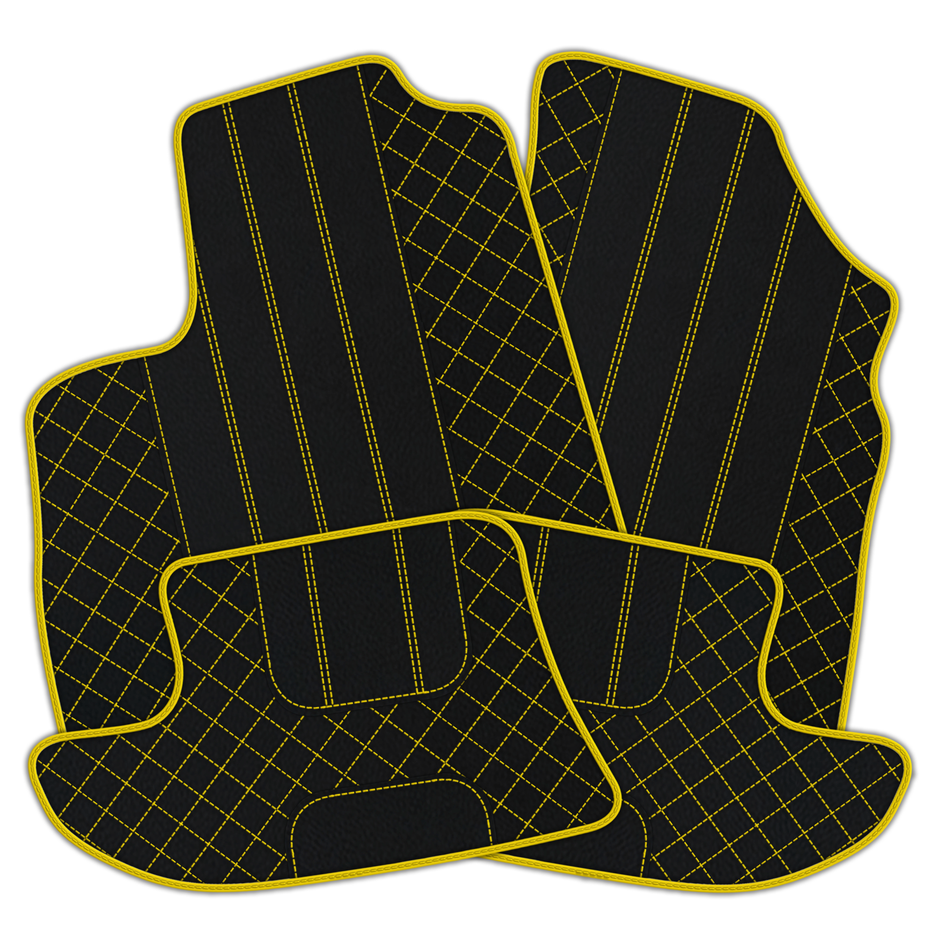 Black Leather Floor Mats for Bentley Continental GTC (2011-2018)