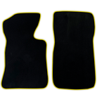 Custom Black Floor Mats for Chevrolet Corvette C2 (1963-1967) Black Trim