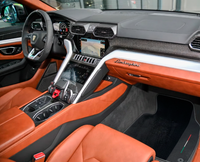 Black Floor Mats For Lamborghini Urus With Alcantara Leather