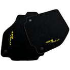 Alcantara Black Floor Mats For Ferrari 458 Italia (2009-2015) Yellow - AutoWin