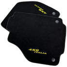Alcantara Black Floor Mats For Ferrari 458 Italia (2009-2015) Yellow - AutoWin